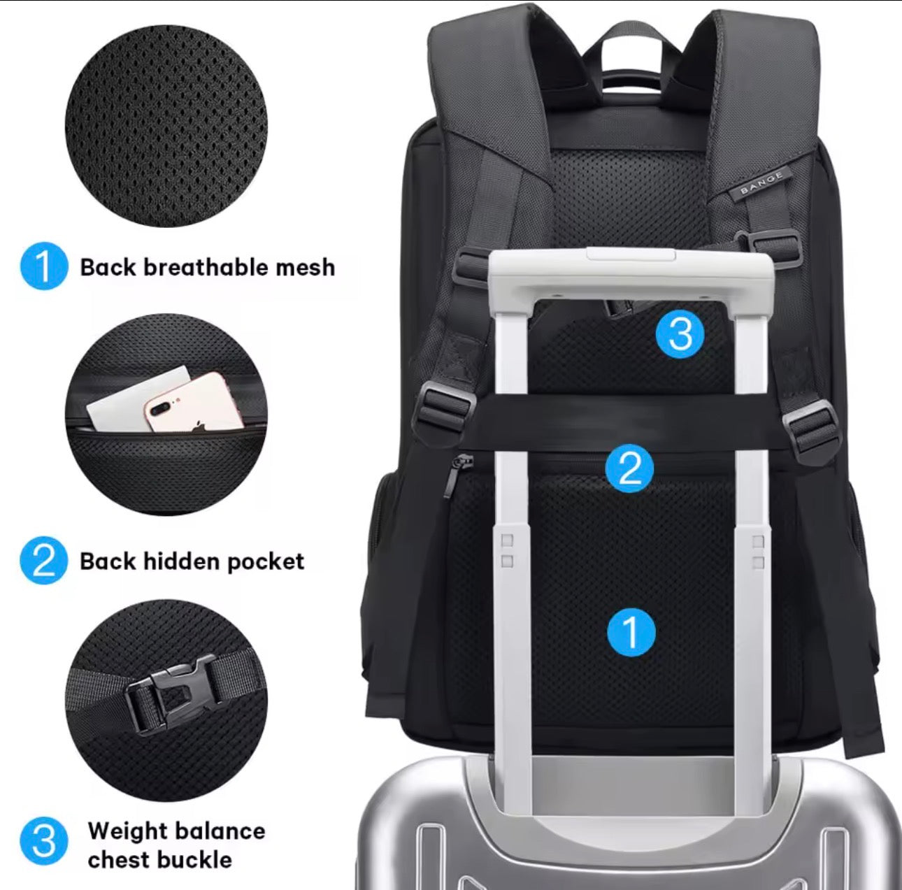 Anti-Theft Backpack with USB Port