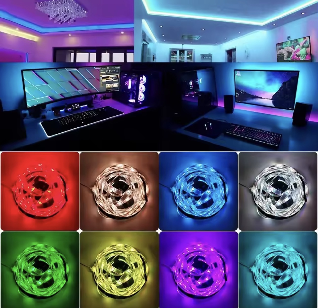 RGB LED Strip Lights with Remote